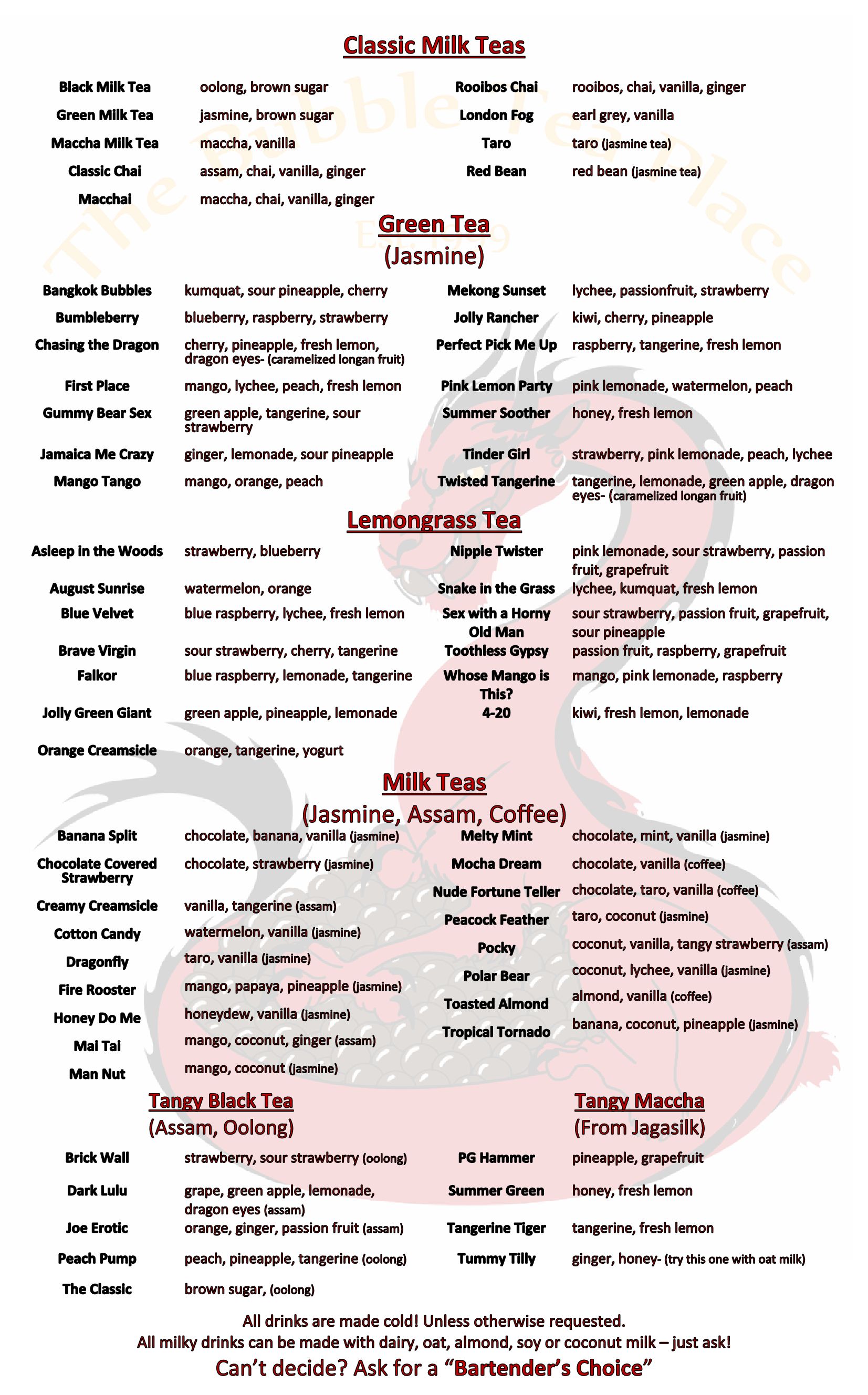 Page 2 of the menu